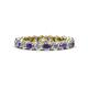 1 - Tiffany 3.00 mm Iolite and Lab Grown Diamond Eternity Band 