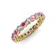 3 - Tiffany 3.00 mm Rhodolite Garnet and Lab Grown Diamond Eternity Band 