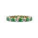 1 - Tiffany 3.00 mm Emerald and Lab Grown Diamond Eternity Band 