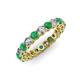 3 - Tiffany 3.00 mm Emerald and Lab Grown Diamond Eternity Band 