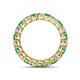 4 - Tiffany 3.00 mm Emerald and Lab Grown Diamond Eternity Band 