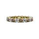 1 - Tiffany 3.00 mm Smoky Quartz and Lab Grown Diamond Eternity Band 