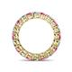 4 - Tiffany 3.40 mm Pink Sapphire and Lab Grown Diamond Eternity Band 