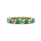 1 - Tiffany 3.40 mm Emerald and Lab Grown Diamond Eternity Band 