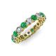 3 - Tiffany 3.40 mm Emerald and Lab Grown Diamond Eternity Band 