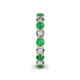 5 - Tiffany 3.40 mm Emerald and Lab Grown Diamond Eternity Band 