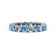 1 - Tiffany 3.80 mm Blue Topaz and Lab Grown Diamond Eternity Band 