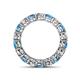 4 - Tiffany 3.80 mm Blue Topaz and Lab Grown Diamond Eternity Band 