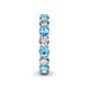 5 - Tiffany 3.80 mm Blue Topaz and Lab Grown Diamond Eternity Band 