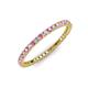 3 - Ellen 1.70 mm Pink Sapphire and Lab Grown Diamond Eternity Band 