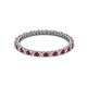 2 - Ellen 1.70 mm Ruby and Lab Grown Diamond Eternity Band 