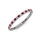 3 - Ellen 1.70 mm Ruby and Lab Grown Diamond Eternity Band 