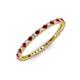 3 - Ellen 1.70 mm Ruby and Lab Grown Diamond Eternity Band 