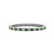 1 - Ellen 1.70 mm Green Garnet and Lab Grown Diamond Eternity Band 