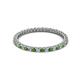 2 - Ellen 1.70 mm Green Garnet and Lab Grown Diamond Eternity Band 