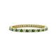 1 - Ellen 1.70 mm Green Garnet and Lab Grown Diamond Eternity Band 