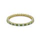 2 - Ellen 1.70 mm Green Garnet and Lab Grown Diamond Eternity Band 