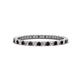 1 - Ellen 1.70 mm Red Garnet and Lab Grown Diamond Eternity Band 