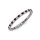 3 - Ellen 1.70 mm Red Garnet and Lab Grown Diamond Eternity Band 