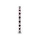 5 - Ellen 1.70 mm Red Garnet and Lab Grown Diamond Eternity Band 