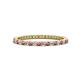 1 - Ellen 1.70 mm Rhodolite Garnet and Lab Grown Diamond Eternity Band 