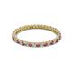 2 - Ellen 1.70 mm Rhodolite Garnet and Lab Grown Diamond Eternity Band 