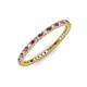 3 - Ellen 1.70 mm Rhodolite Garnet and Lab Grown Diamond Eternity Band 