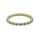 2 - Ellen 1.70 mm Emerald and Lab Grown Diamond Eternity Band 