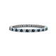 1 - Ellen 1.70 mm Blue and White Diamond Eternity Band 