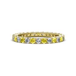 Ellen Yellow Sapphire and Lab Grown Diamond Eternity Band Yellow Sapphire and Lab Grown Diamond U Prong Womens Eternity Ring Stackable ctw K Yellow Gold