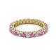 2 - Ellen 2.70 mm Pink Sapphire and Lab Grown Diamond Eternity Band 