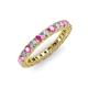 3 - Ellen 2.70 mm Pink Sapphire and Lab Grown Diamond Eternity Band 