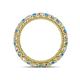 4 - Ellen 2.70 mm Blue Topaz and Lab Grown Diamond Eternity Band 