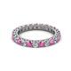 2 - Ellen 2.70 mm Pink Sapphire and Lab Grown Diamond Eternity Band 