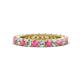 1 - Ellen 2.70 mm Pink Tourmaline and Lab Grown Diamond Eternity Band 