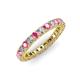 3 - Ellen 2.70 mm Pink Tourmaline and Lab Grown Diamond Eternity Band 