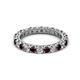 2 - Ellen 2.70 mm Red Garnet and Lab Grown Diamond Eternity Band 