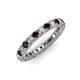 3 - Ellen 2.70 mm Red Garnet and Lab Grown Diamond Eternity Band 