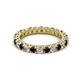 2 - Ellen 2.70 mm Red Garnet and Lab Grown Diamond Eternity Band 