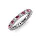 3 - Ellen 2.70 mm Rhodolite Garnet and Lab Grown Diamond Eternity Band 