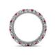 4 - Ellen 2.70 mm Rhodolite Garnet and Lab Grown Diamond Eternity Band 