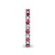 5 - Ellen 2.70 mm Rhodolite Garnet and Lab Grown Diamond Eternity Band 