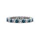 1 - Ellen 2.70 mm Blue Diamond and White Lab Grown Diamond Eternity Band 