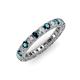 3 - Ellen 2.70 mm Blue Diamond and White Lab Grown Diamond Eternity Band 