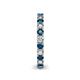 5 - Ellen 2.70 mm Blue Diamond and White Lab Grown Diamond Eternity Band 