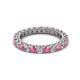 2 - Ellen 2.70 mm Pink Tourmaline and Lab Grown Diamond Eternity Band 