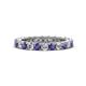 1 - Ellen 2.70 mm Iolite and Lab Grown Diamond Eternity Band 