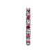 5 - Joyce 3.00 mm Rhodolite Garnet and Lab Grown Diamond Eternity Band 