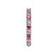 5 - Joyce 3.00 mm Pink Tourmaline and Lab Grown Diamond Eternity Band 