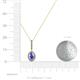 4 - Glenn Petite Tanzanite and Diamond Womens Halo Pendant 